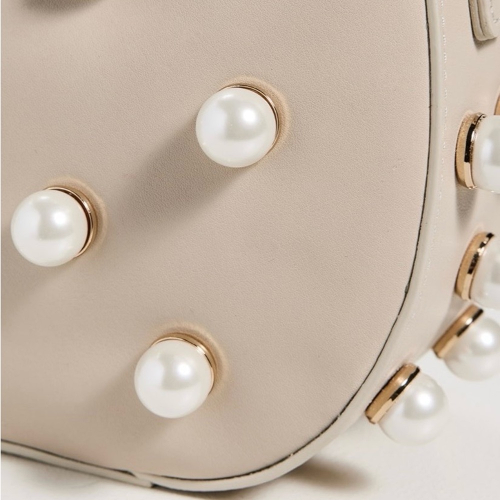 BTB Los Angeles Cora Mini Bag in Bone Leather with Imitation Pearls. Brand new! - Picture 8 of 9